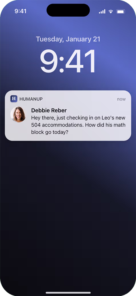Follow-up notification