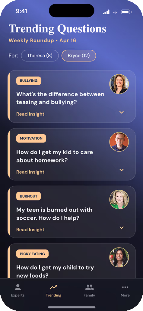 Trending parenting questions